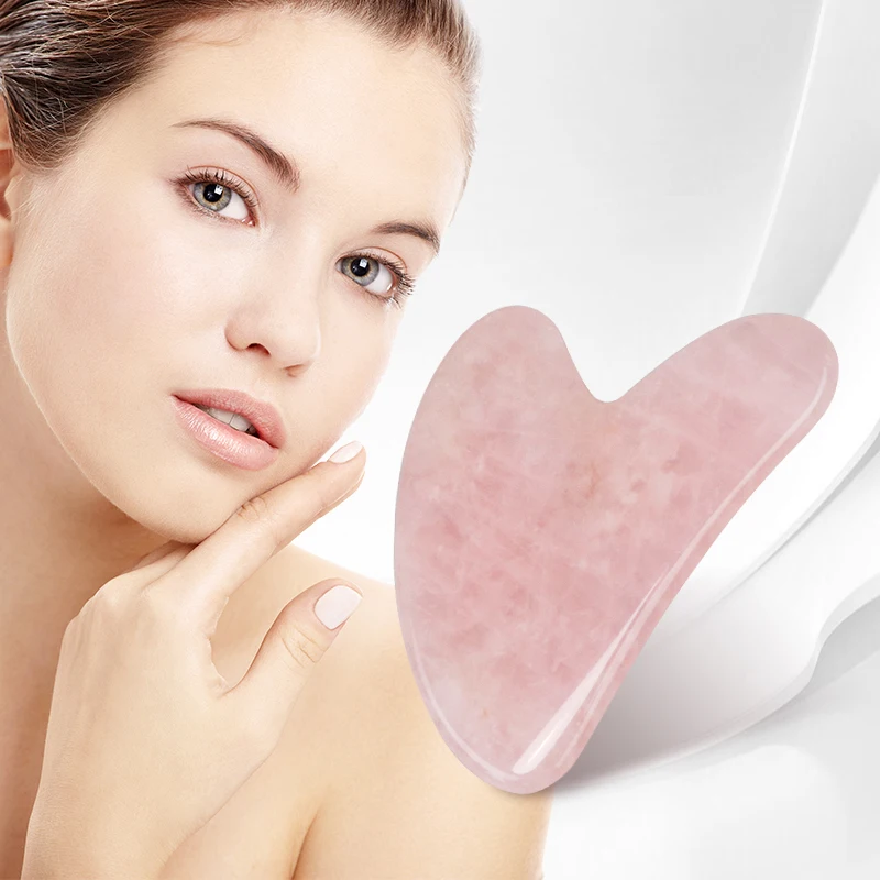

Natural Rose Jade Roller Face Lift Gua Sha Board Crystal Stone Jade Massager Body Facial Eye Scraping Acupuncture Face Massager