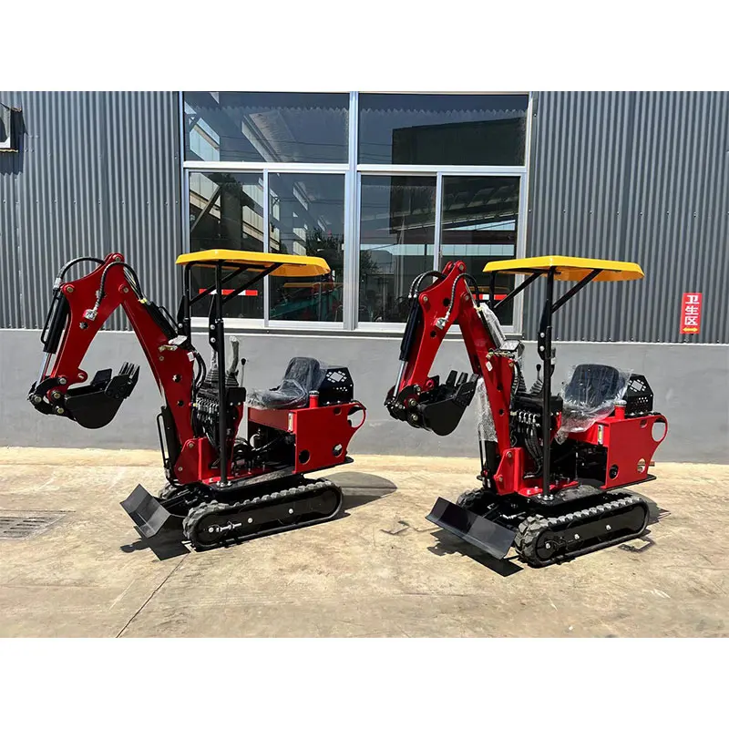 0.8T Micro Small Chinese Mini Excavator Drilling 0.8ton 1ton 1.5ton Towable Mini Excavator 800kg Garden Landscaping Digger