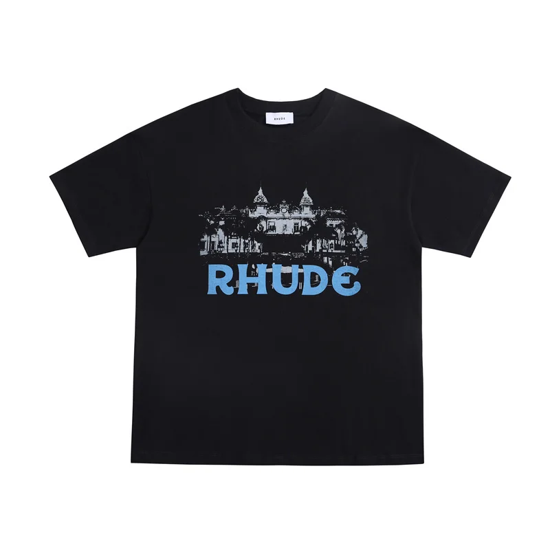 

New Fashion Streetwear high street Summer Oversize Best Quality RHUDE CASINO Tee tshirt tops men women