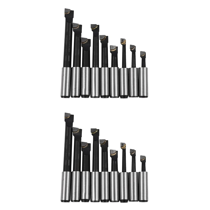 

TOP 18Pcs Durable Hard Alloy Shank Boring Bar Set Carbide Tipped Bars 12Mm For 2 Inch 50Mm Boring Head For Lathe Milling