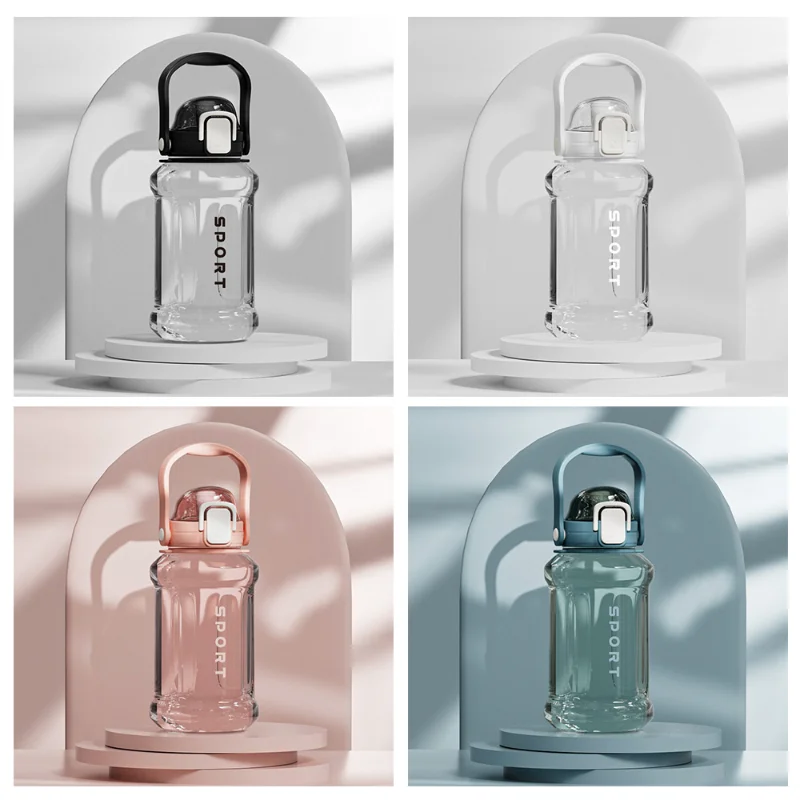 

Water Bottle for Sports Portable Leak-proof PC Gym Drinkware Empty Transparent Plastic Bottle with Free Shipping Item 1.4L