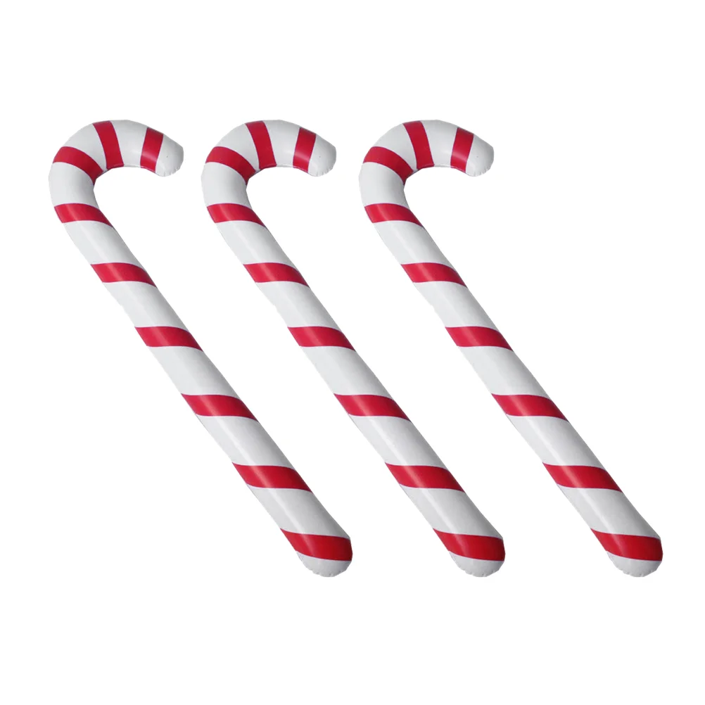 

Candy Cane Christmas Decorations Inflatable Canes Balloons Blow Walking Sticks Inflatables Large Outdoor Ornament Giant Crutches