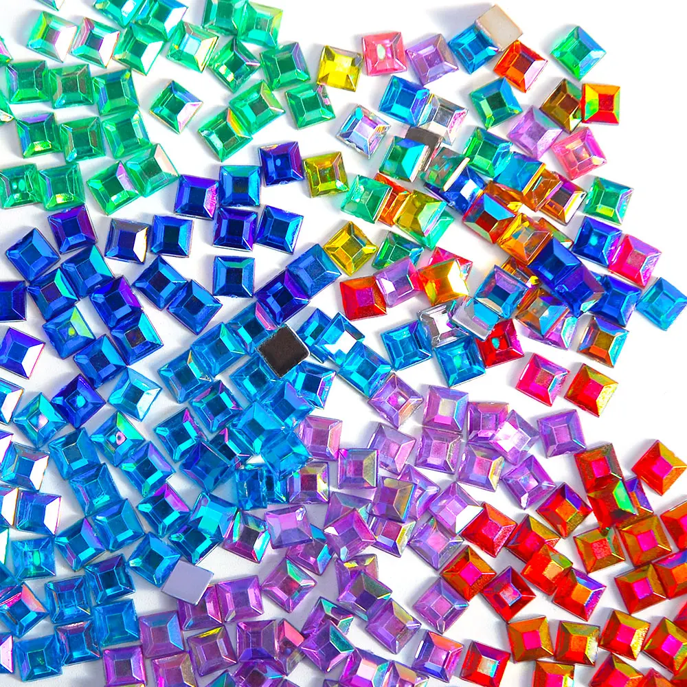 10000 шт. квадратные блестящие стразы для творчества 4 мм