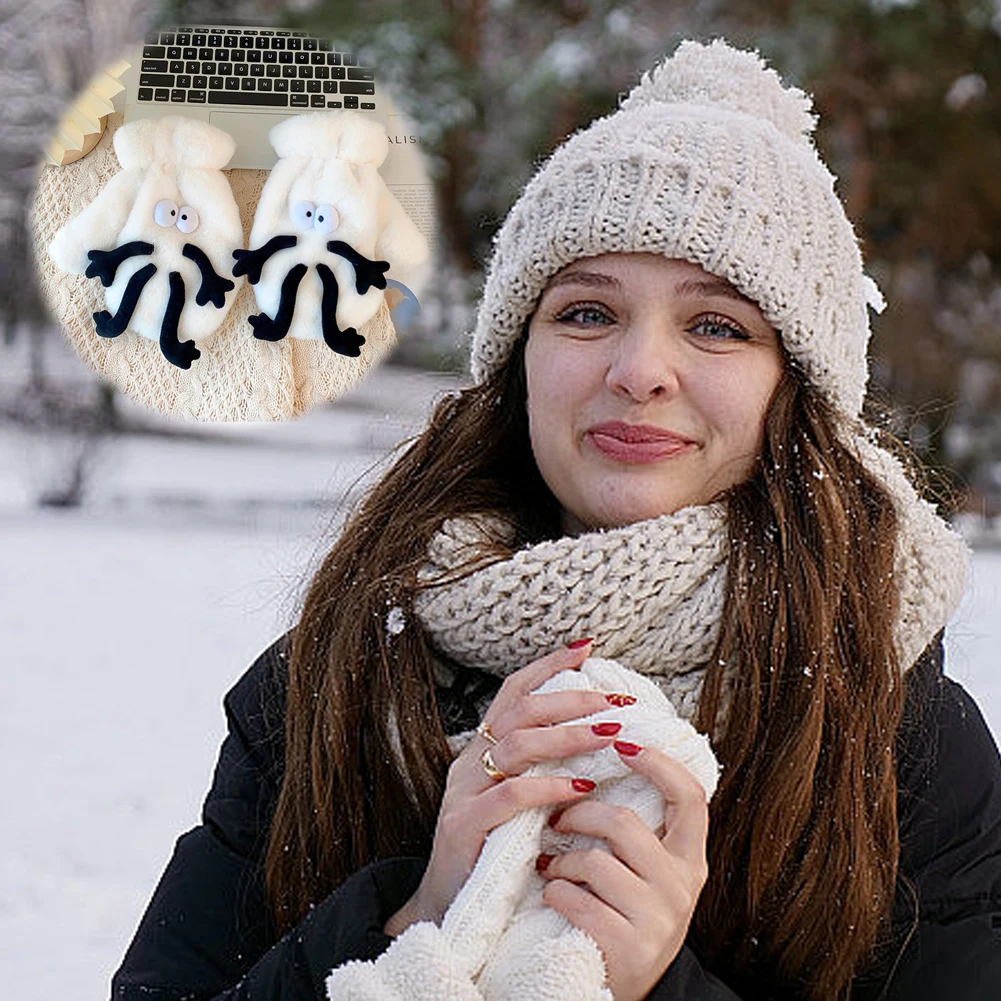 

Забавные милые плюшевые перчатки с закрытыми пальцами, мягкие дышащие перчатки для езды на велосипеде и верховой езды