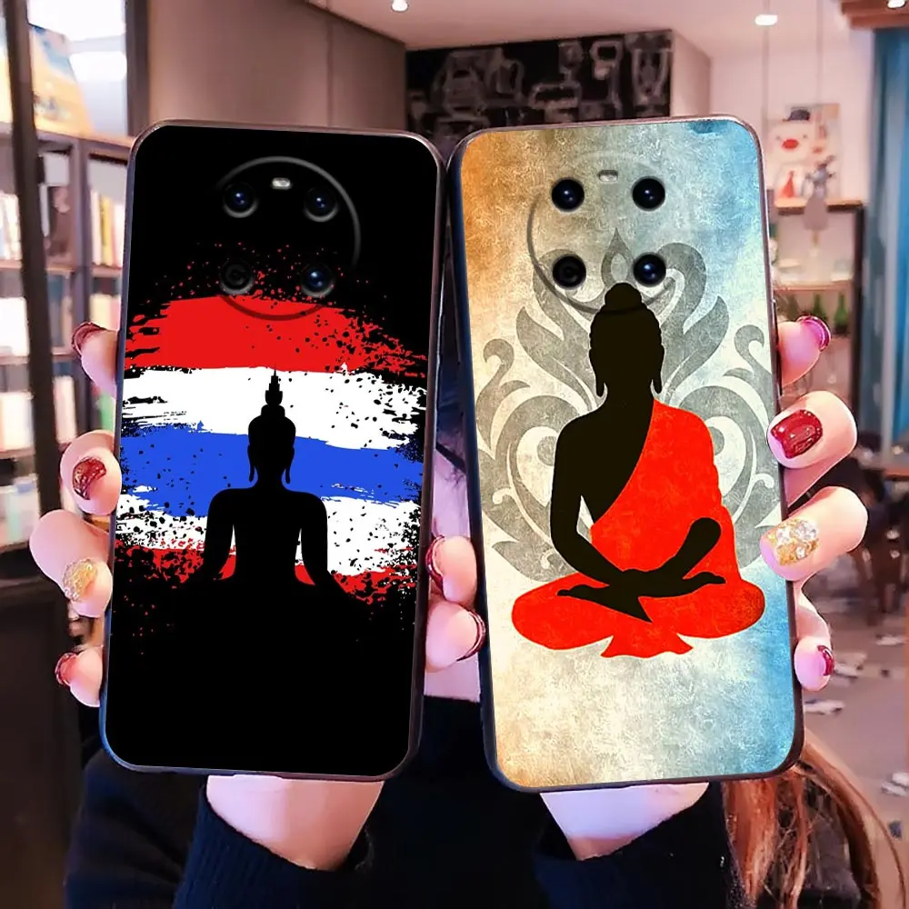 

Funda Coque Para Case For Huawei P10 P20 P30 P40 P50 P50E Mate 10 20 40 RS Lite E 5G Pro Plus Capa Case Thailand Flag Map Buddha