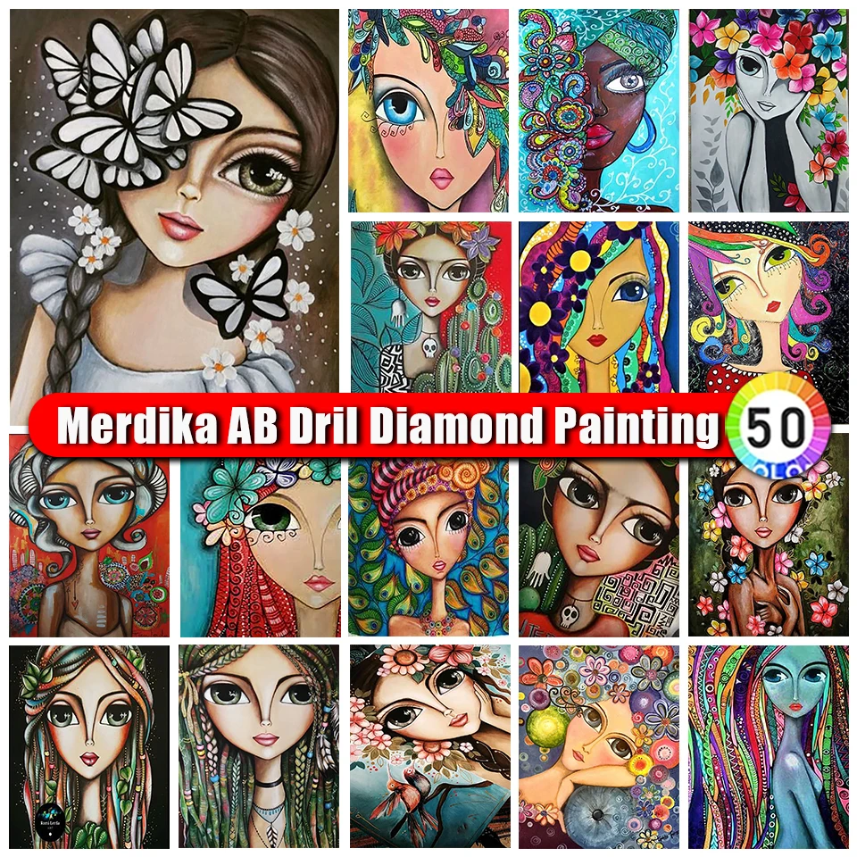 

Merdika Zipper Bag AB Diamond Painting Cartoon Full Square Round Diamond Mosaic Embroidery Girl for Kids Cross Stitch Gift