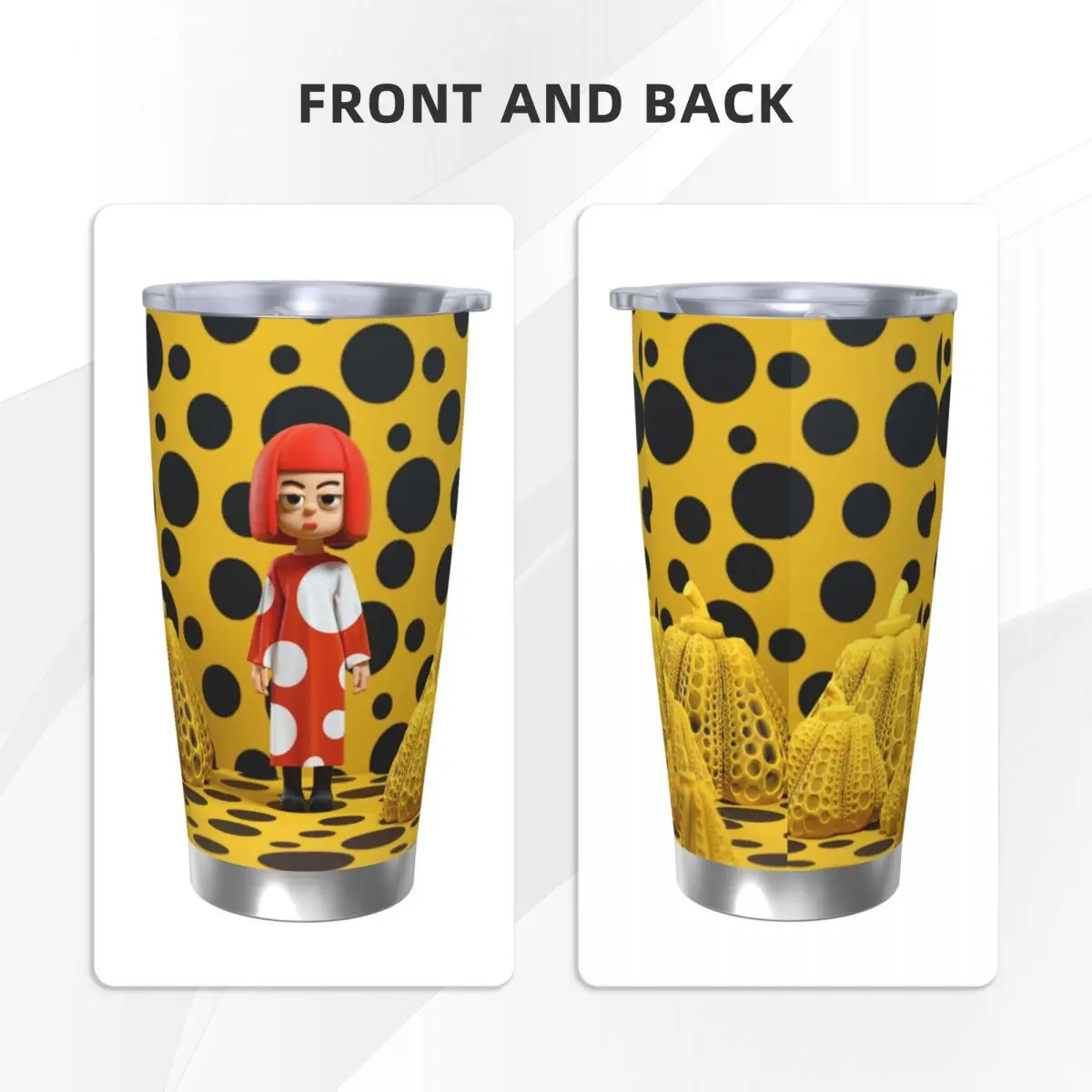 Вакуумная Термокружка YAYOI KUSAMA вакуумная в горошек с абстрактным рисунком Yayoi Kusama