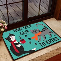 cat lovers door mat must love cats to enter doormat 3d printed doormat non slip door floor mats decor porch doormat