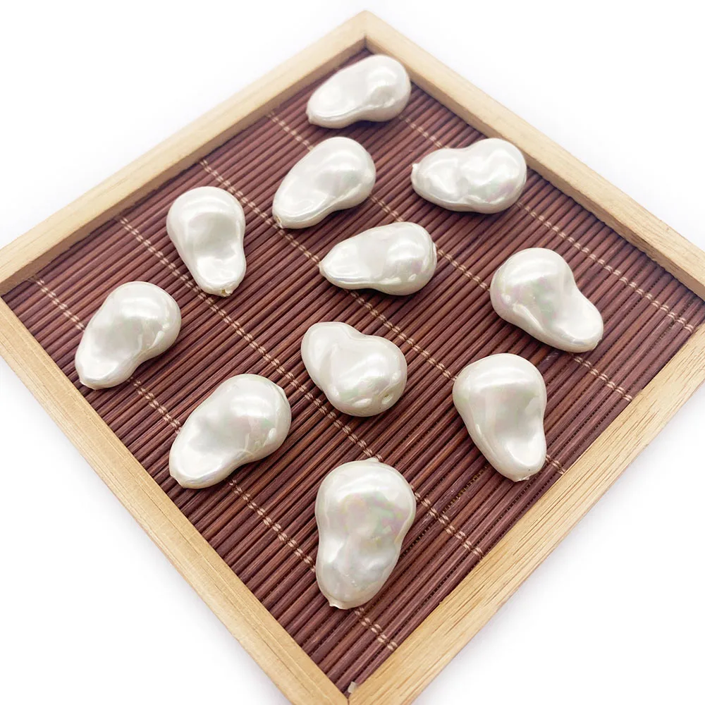 

Irregular White Baroque Pearl Shell Loose Beads Fashion for Jewelry Making Earrings Bracelet Ladies Pendant Accessories 8-25mm