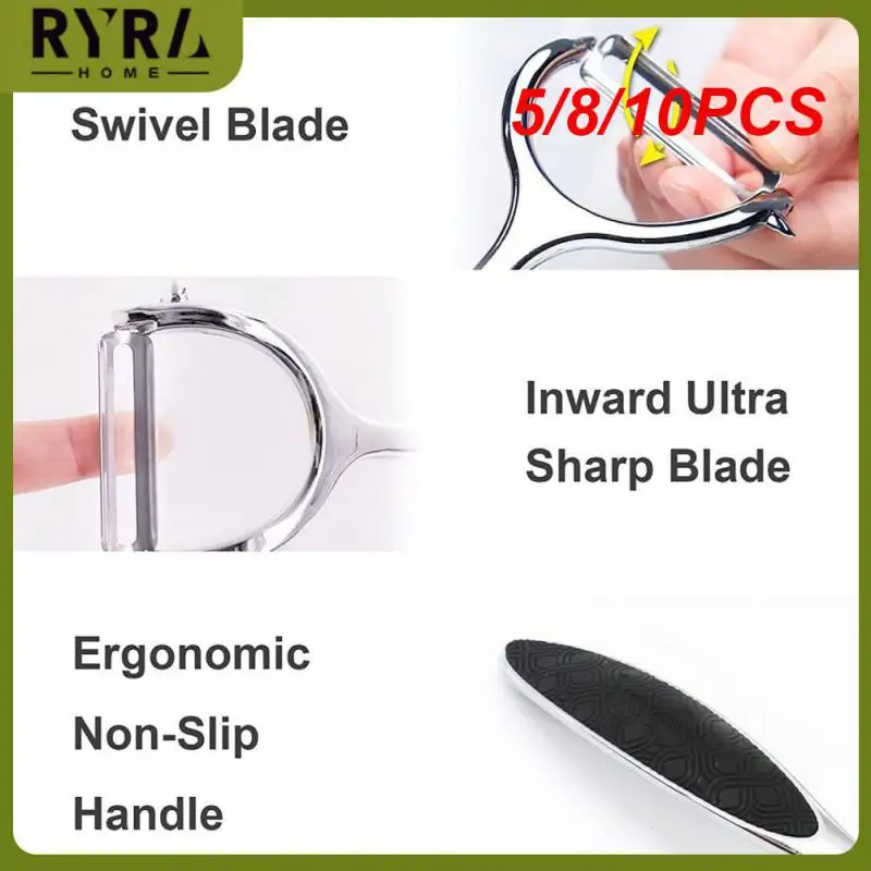 

5/8/10PCS Multi-function Stainless Steel Apple Fruit Cutter Household Carrot Grater Salad Fruit Planer Kitchen Accessories Tools