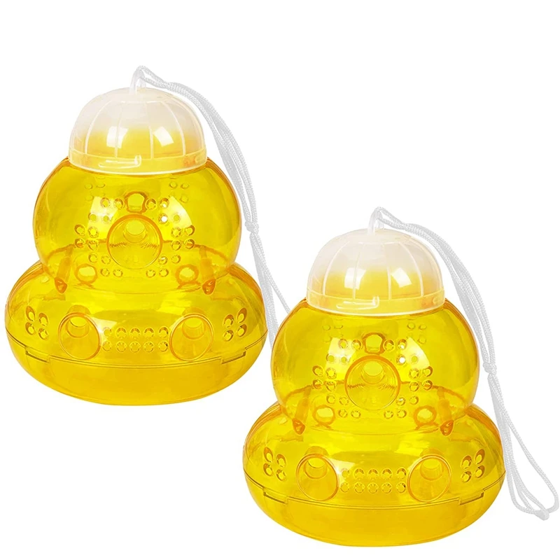 

JEYL 2 Pack Wasp Traps Outdoor,Reusable Carpenter Bee Traps For Outside, PP Bee Catcher Hornet Trap For Garden