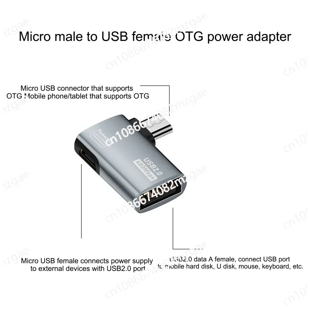 Кабель-адаптер OTG 4K угол 90 градусов питание от микро USB для телевизора планшета Fire