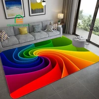 3d vision illusion print rug rainbow carpet non slip mat indoor sofa area rug runner carpet yoga mat gift 14 sizes