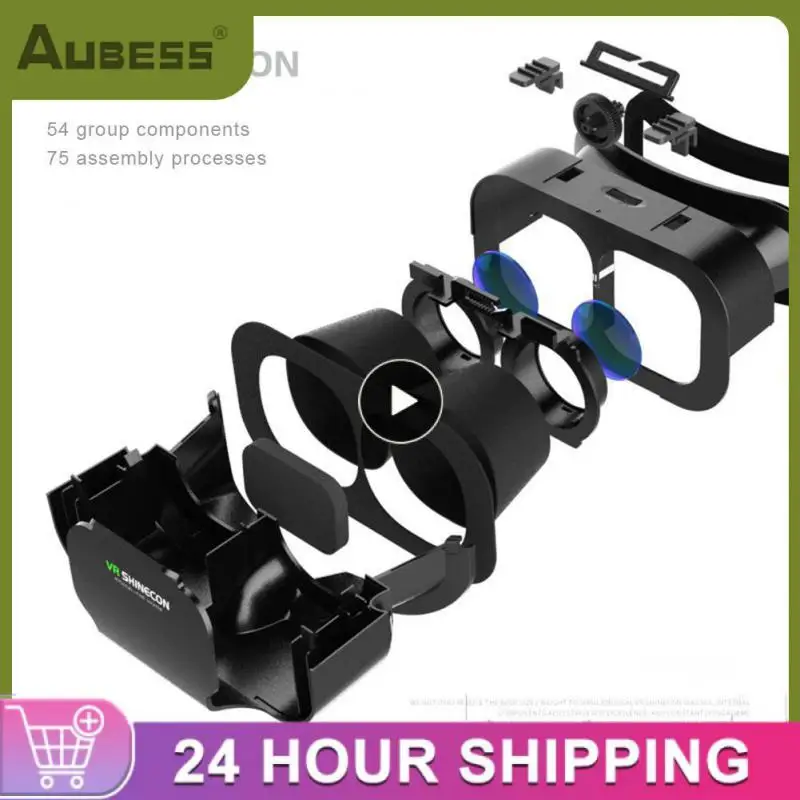 

Abs Virtual Reality Helmet Suction Type Switch Design Elastic Band Design Vr Adjustable Pupil Distance Shinecon G06e 205 Grams