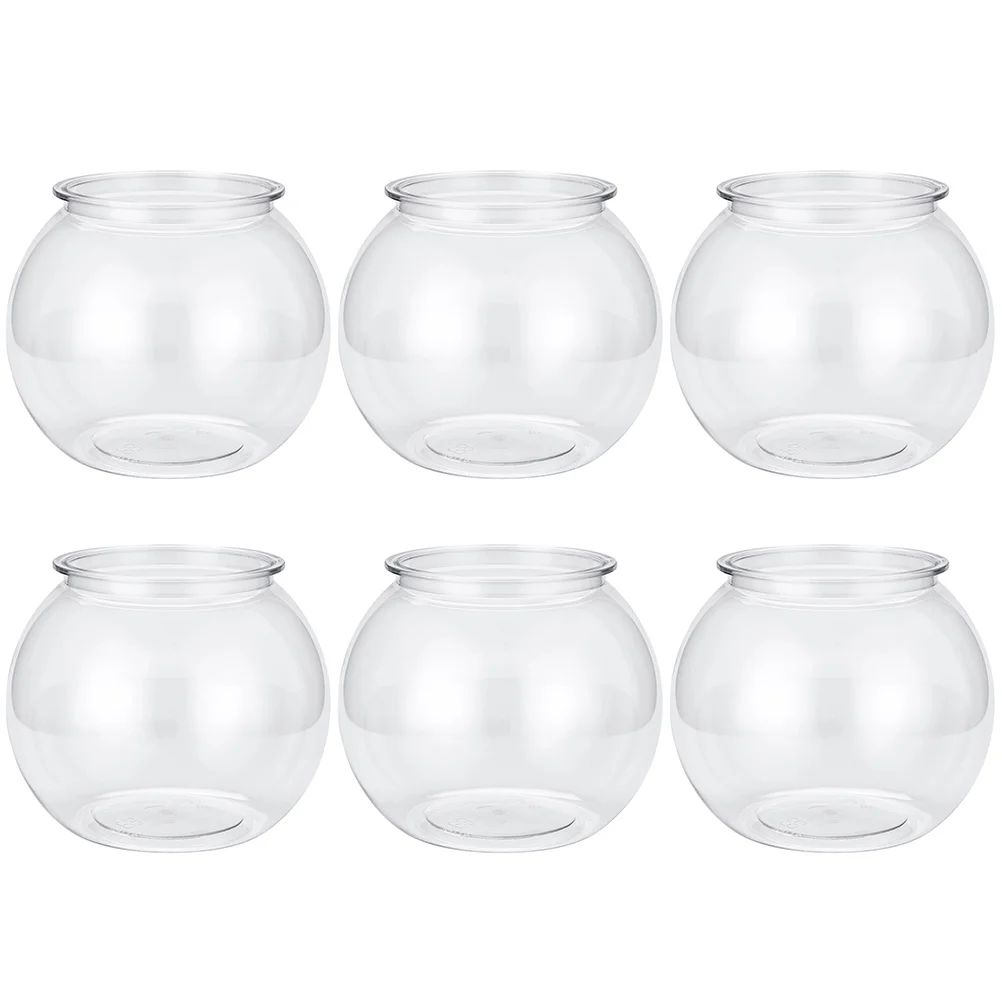 

Tank Bowls Bowl Pot Hydroponic Betta Vase Terrarium Transparent Planter Holder Containers Clear Candy Home Round Falling