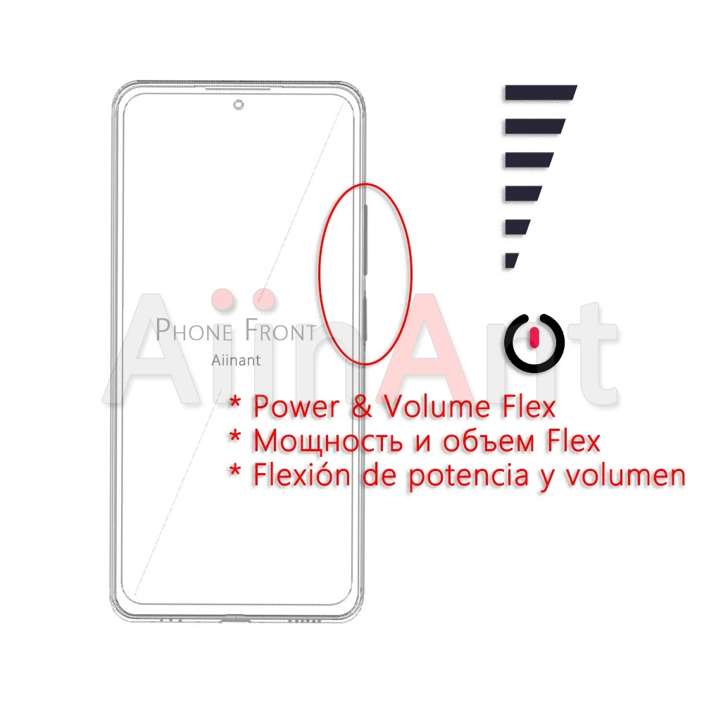 Aiinant Кнопка включения и выключения питания Громкость Гибкий кабель для Huawei Honor 8 9