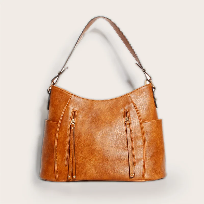 

Zovyvol Vintage Shoulder Bags For Women PU Leather Handbag Tote Crossbody Bag Female Large Capacity Messenger Pouch Portable