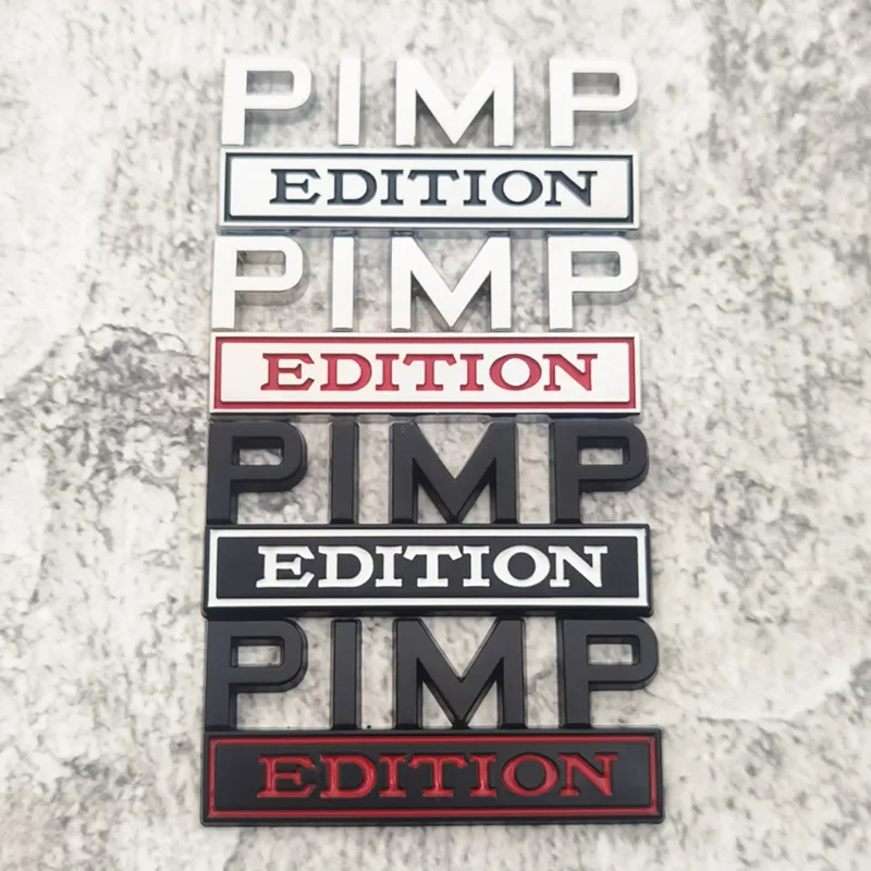 

Перекрестный металлический логотип автомобиля металлические крылья pimp edition модифицированный значок