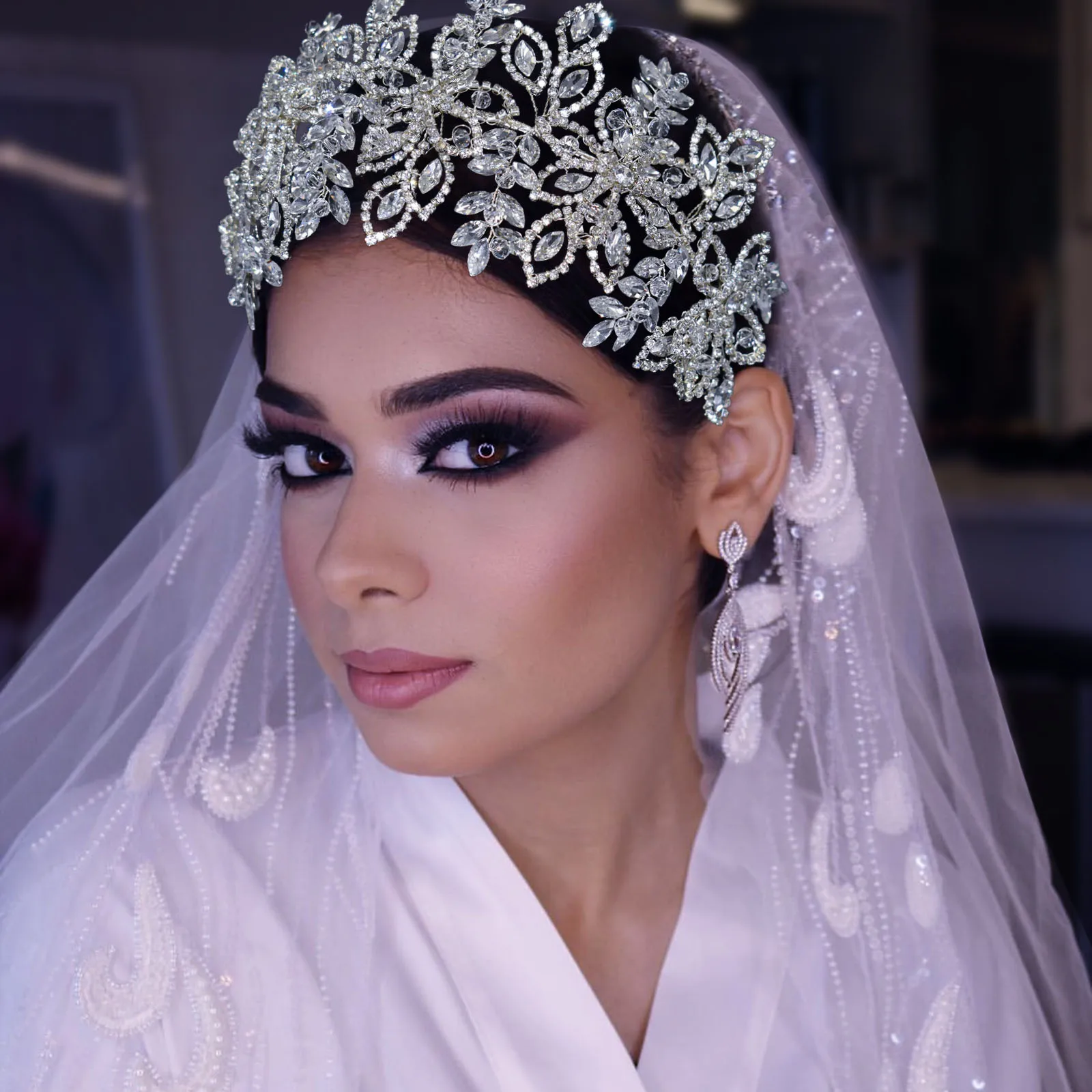 DZ087 хрустальные свадебные аксессуары для волос свадебного головного убора