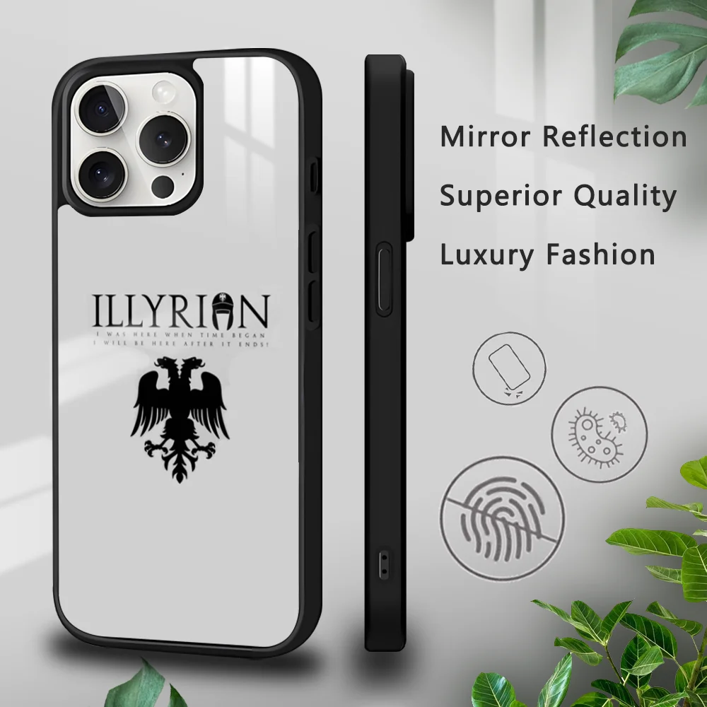 Чехол для телефона с флагом Албании iPhone 16 15 14 13 12 11 Pro Xs Max Mini Plus Celulares Hard Funda