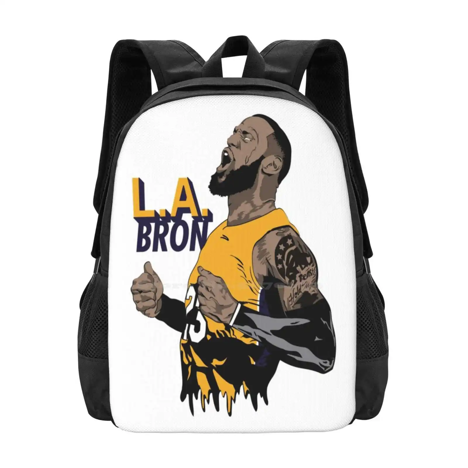 

L.A. Bron Bag Backpack For Men Women Girls Teenage Labron Zo2 Kingjames Freeagency 2018 Lonzoball Kylekuzma Brandoningram