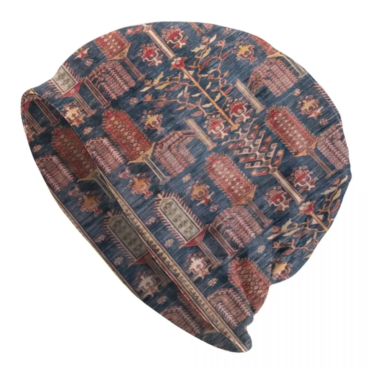 

Turkish Carpet Art Print Adult Hats Caps Winter Warm Knit Hat Adult Men's Women Knit Hat