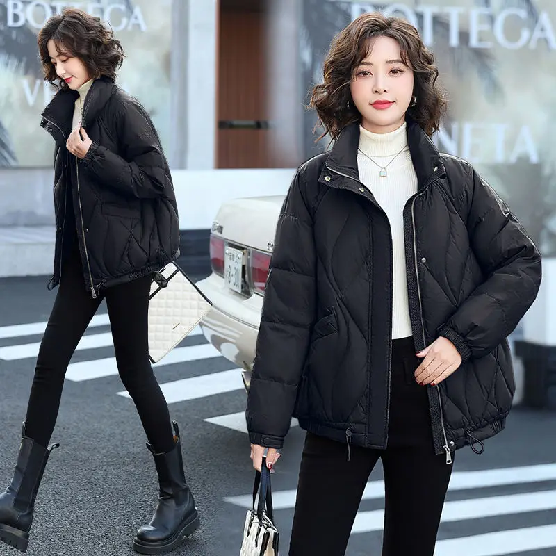 Женская короткая парка на молнии с хлопковой подкладкой