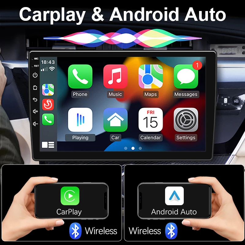 SINOVCLE Carplay Android Auto Радио 7/9 дюймов 2 Din IPS Сенсорные экраны Мультимедийный плеер USB Aux