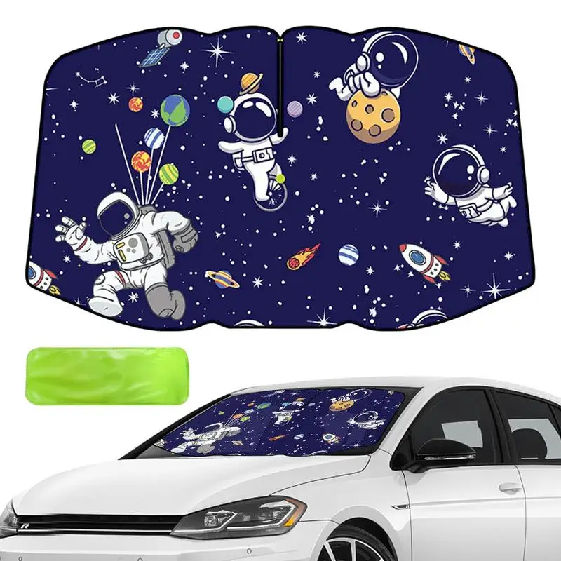 

Car Windshield Sun Shade Cartoon Sun Visor Protector Windshield Umbrella Auto Front Window Foldable Sun cover Blocks UV Rays