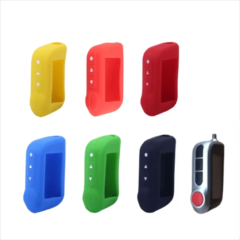 

Key Case for Starline A93 A63 Russian Version Two Way Car Alarm LCD Remote Controller Keychain Fob Cover Silicone Auto