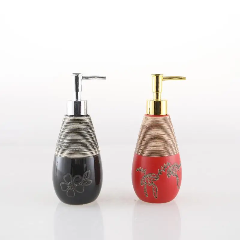 

European Style Ceramics Liquid Lotion Bottles Soap Dispense Hand Soap Dispenser Bottle Home Bathroom Accessories Travel Goods