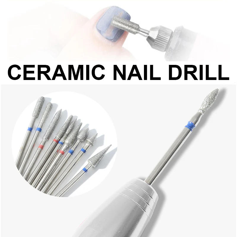 12 Nail Art Silver Grinding Head Tungsten Steel 7 Piece Set Diamond Grinding Head Nail Carving Grinding Head Nail Art Tools  - buy with discount