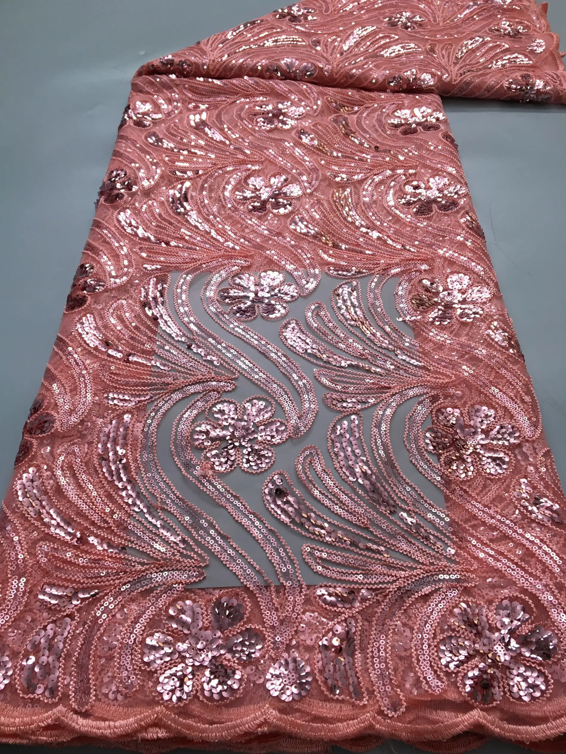 Золотая Французская Сетчатая Тюлевая Ткань 5 Ярдов Роскошное Африканское