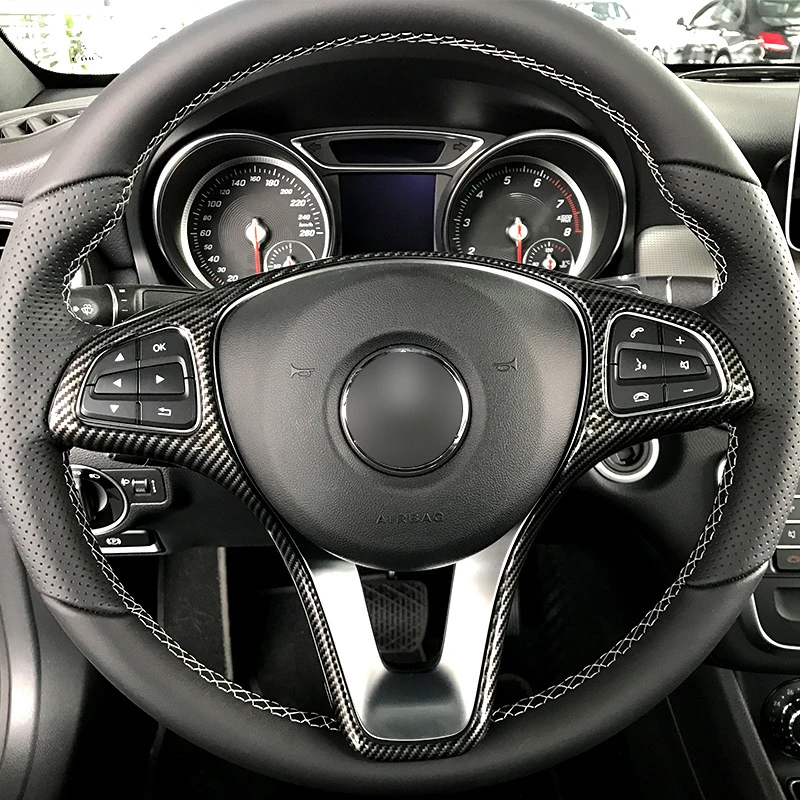 

Накладка на рамку панели рулевого колеса автомобиля для Mercedes Benz A B C E GLA CLA GLC GLS GLE V Class W246 W205 W213 C117 X253 W447
