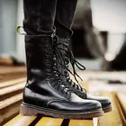 Мужские ботинки с мехом, зимние теплые ботинки из воловьей кожи, мотоциклетные ботинки, большой размер 48