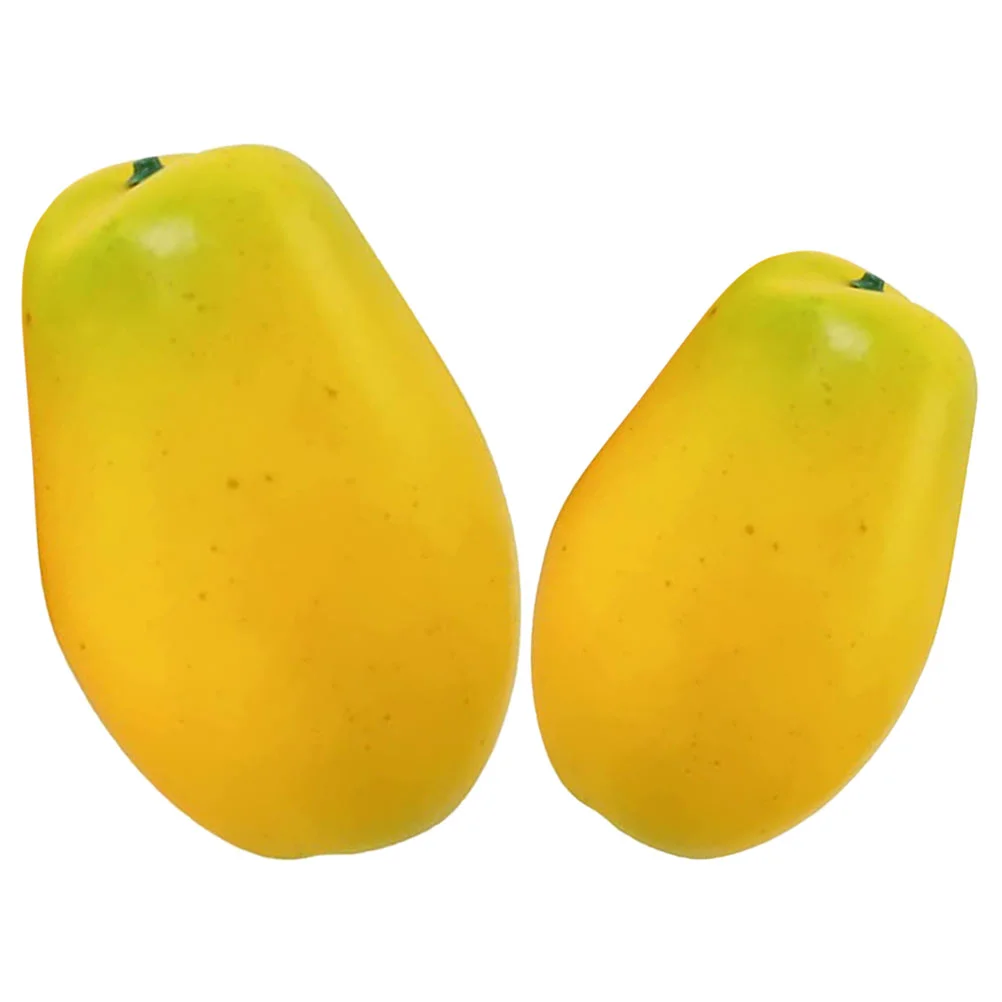 

2pcs Simulated Fruit Models Artificial Fruit Fake Pawpaw Simulated Papaya Model
