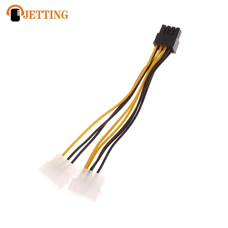 

1Pc 17cm Dual 4Pin To 8Pin Video Card Power Cord Y Shape 8 Pin PCI Express To Dual 4 Pin Graphics Card Power Cable