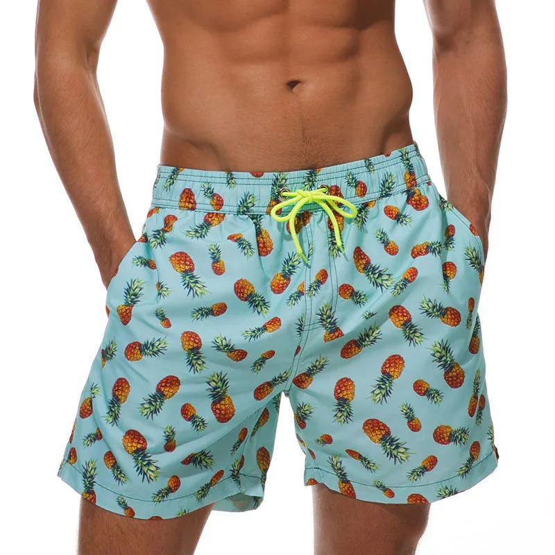 

Board Shorts Men Fashion Swimwear Shorts Trunk Sports Pants Men's Briefs Swimsuit Print Flamingo Fruit Beach Short XXS-6XL