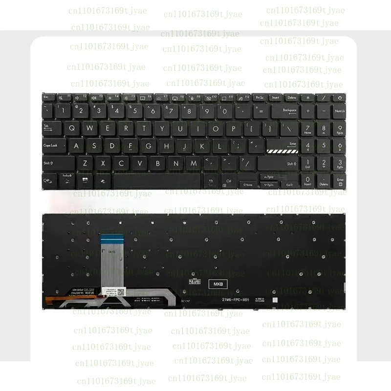 Сменная английская черная клавиатура для ноутбука без рамки для ASUS X1603Z X1603ZA X1605V M1603Q M1503Q M1502 M1502Z series (art.: 3920cf27e641d) - 3920cf27e641d