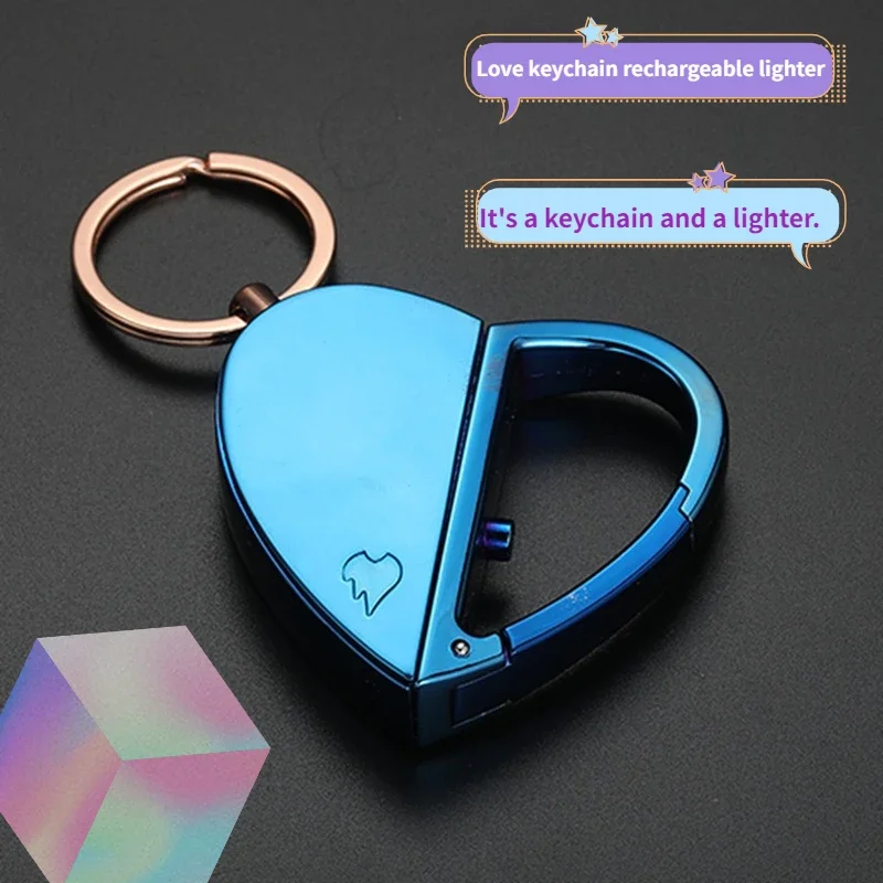 Новый брелок Любовь нагревательный провод складная зажигалка с зарядкой через USB