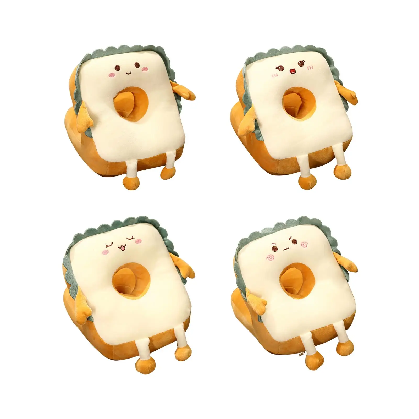 

Забавная подушка для хлеба, плюшевая Набивная игрушка, дорожная подушка, приятная на ощупь крутая ткань для детей или взрослых