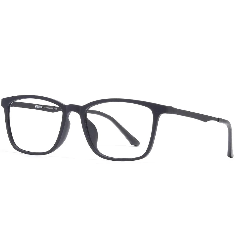 

Men's women's Glasses Frame TR90 Ultra-Light Optical Glasses 8g Weight Matt Black Eyewaer