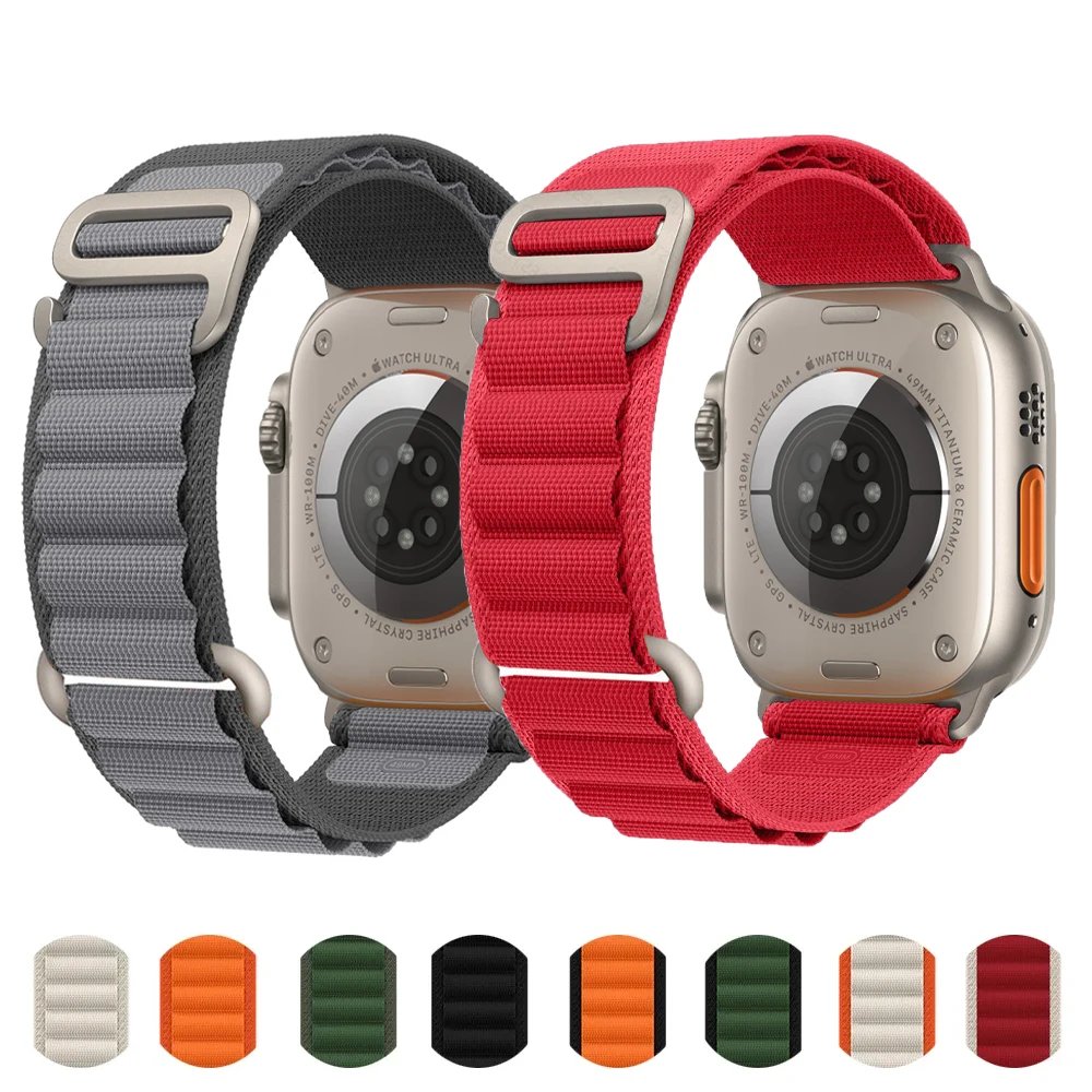 

Ремешок для Apple watch, браслет для наручных часов alpine, 45 мм 44 мм 49 мм 41 мм 42 мм 40 мм 44 мм, correa iwatch Ultra 2 series 9 8 7 SE 6 5 4