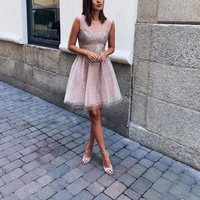 cffd 046 2022y new design o neck strapless pink women dress elegant evening dress slim fit prom dress tulle princess dress