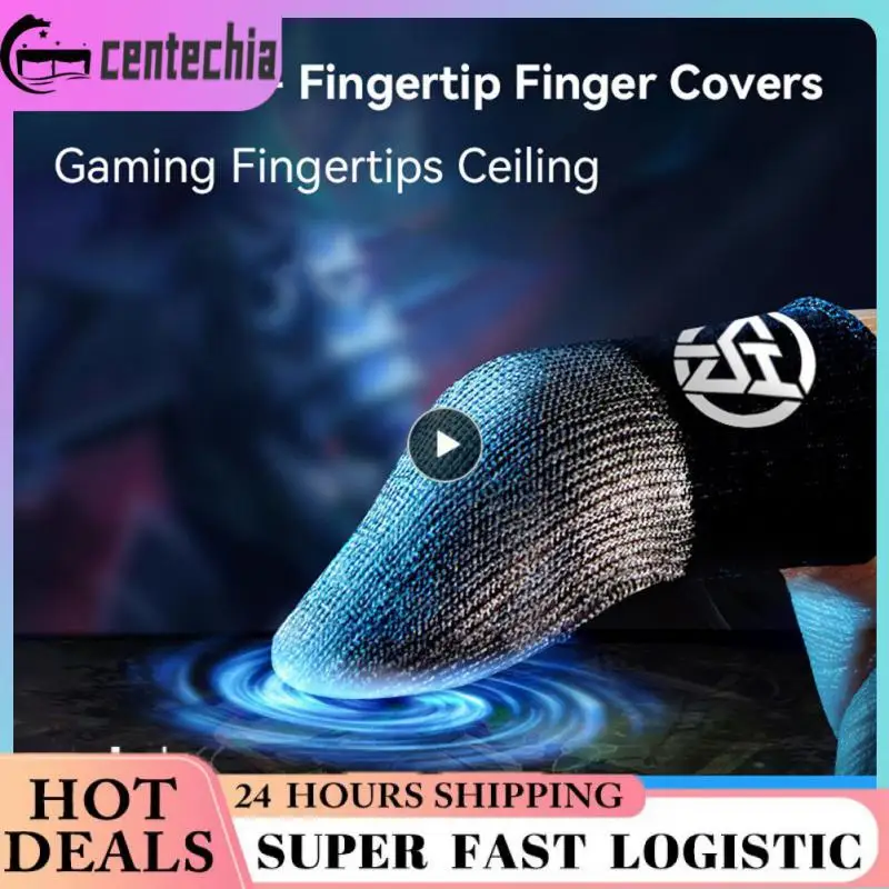 

Sterling Silver Fiber Durable Touch Screen Gloves Convenient Game Finger Cots Universal Thumb Fingertip Sleeves 2 Pair