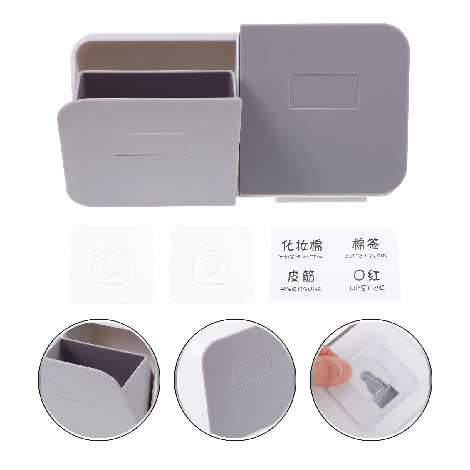 

Cotton Holder Pad Makeup Box Case Organizer Storage Wall Swab Container Dispenser Sponge Mounted Qtip Swabs Acrylic Storage box