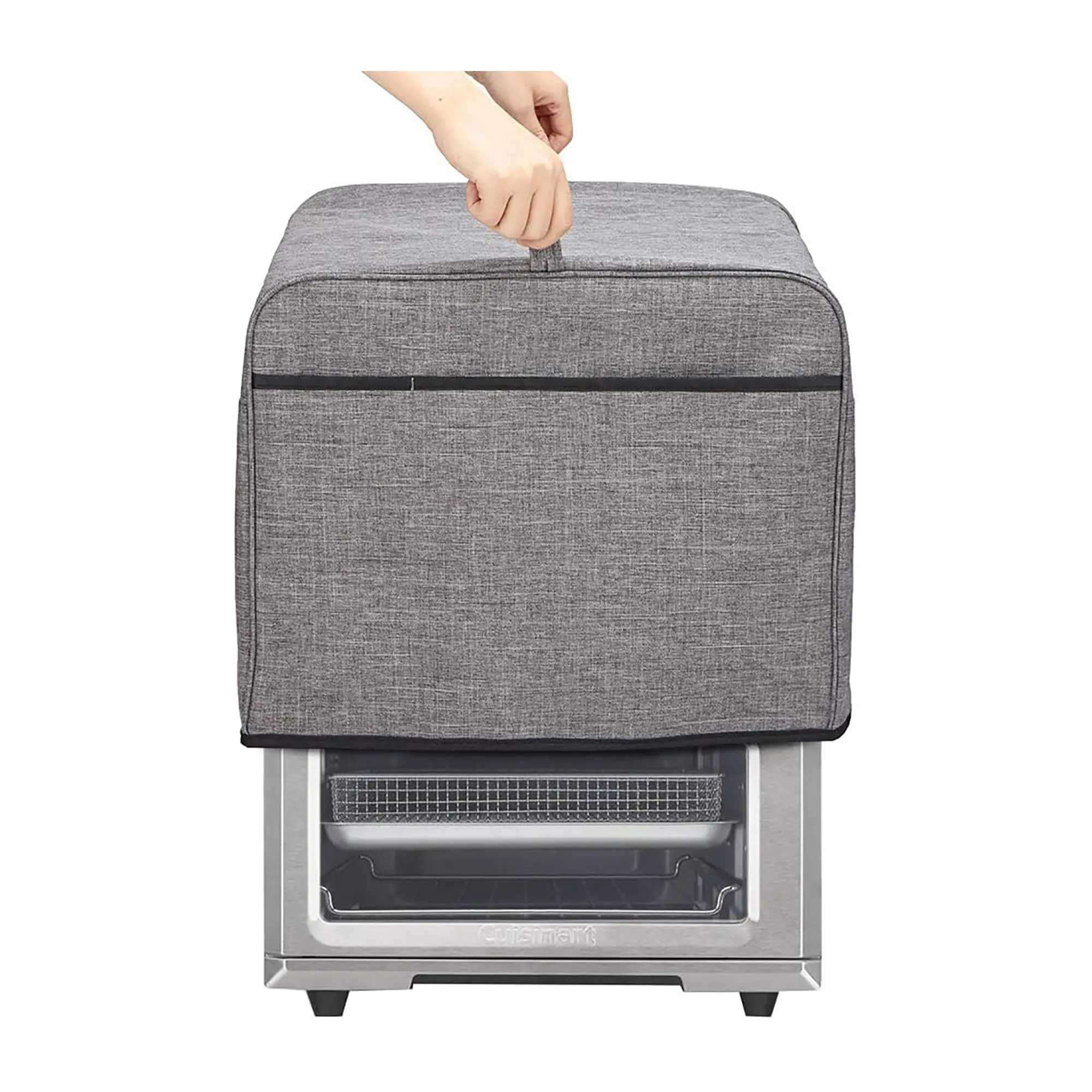 

Пылезащитный чехол для микроволновой печи, пылезащитный чехол для микроволновой печи, сверхпрочный нейлоновый чехол с верхней ручкой и карманами, серый