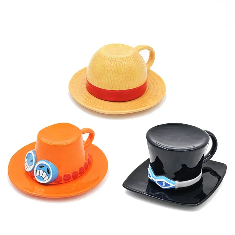 

Creative Hat Shaped Coffee Cup One Piece Anime Mug Water Cups Cosplay Creative Three Brothers Hat Cartoon Ceramic Parties Cup