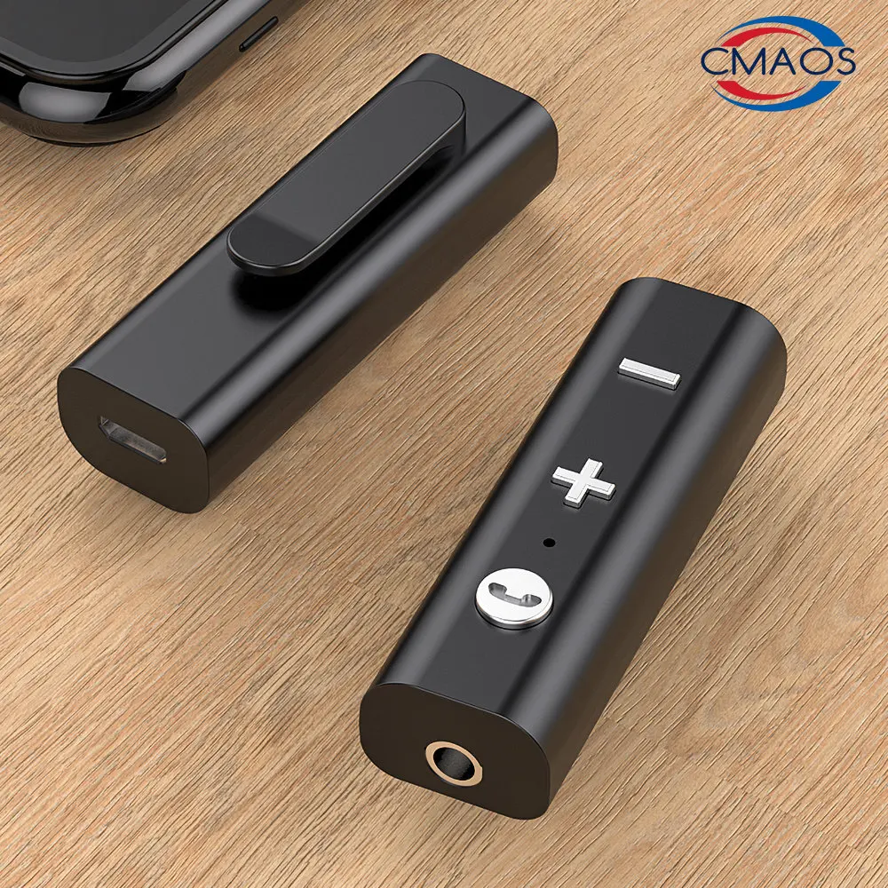 

CMAOS 3.5mm Jack Audio Bluetooth 5.0 Receiver For Earphone Wireless Adapter Bluetooth Aux Audio Music Transfer For Headphone