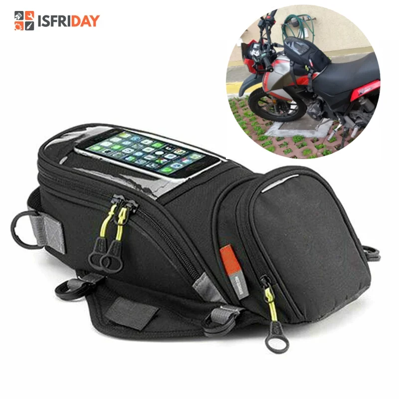 

Waterproof Motor Tank Bag Black Oil Fuel Tank Bag Magnetic Motorbike Saddle Bag Single Shoulder Bag Motorcycle Backpack 6 Liters